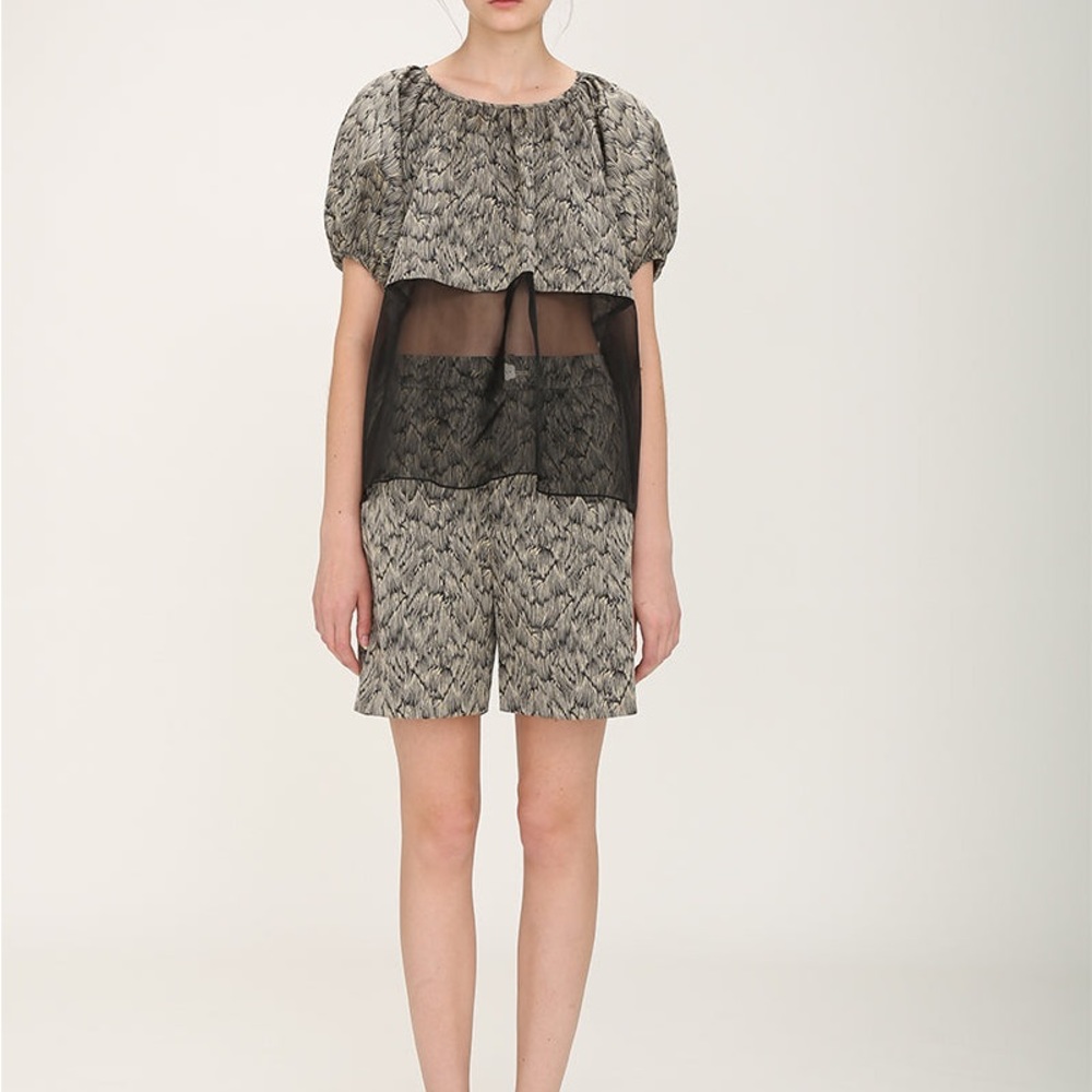 NWT handmade puff blouse set.